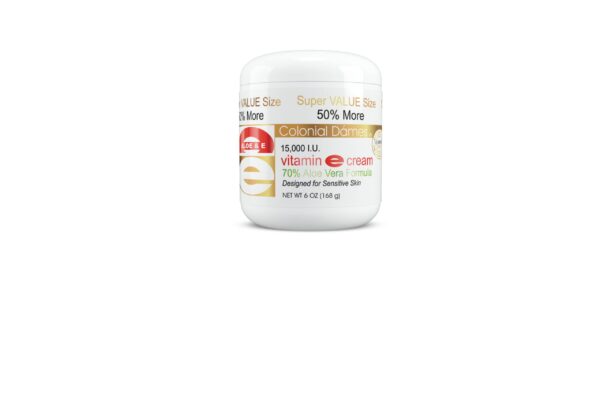 Version 1.0.0 Crema hidratante Colonial Dámes con vitamina E y aloe vera 6 oz