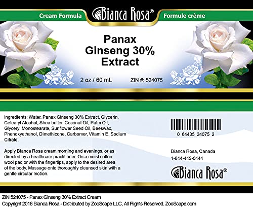 Paquete doble crema Ginseng Panax Bianca Rosa 2 oz