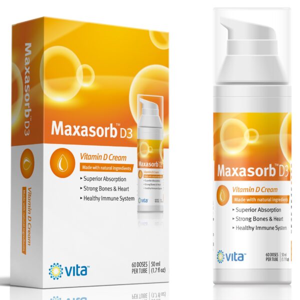 Crema Maxasorb vitamina d3 para psoriasis frasco frontal