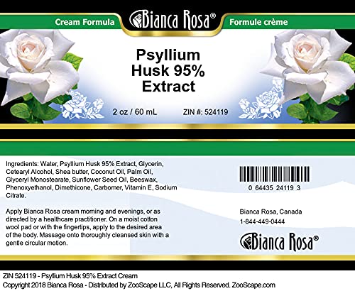 Frasco crema Bianca Rosa con extracto de psyllium vista superior