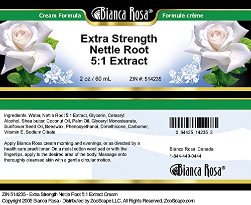 Frasco crema base lujosa extracto raíz de ortiga Bianca Rosa