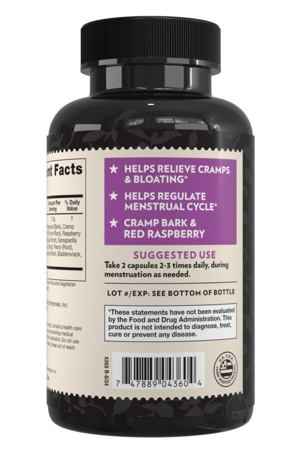 Ingredientes: Dong Quai, Cramp Bark, Hawthorne y Red Raspberry