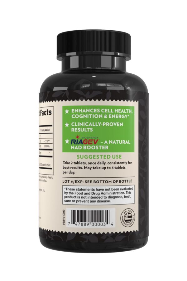 Etiqueta Crystal Star NAD+ con información