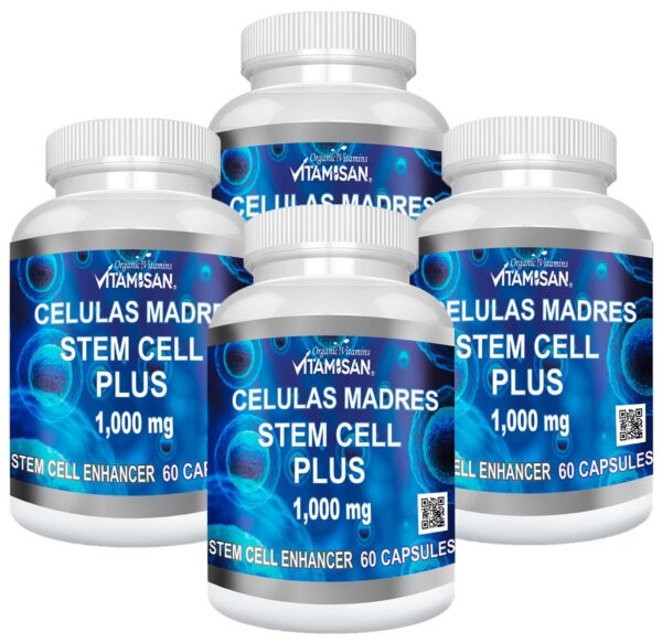 Cuatro botellas de células madre Vitamisan superalimento algas