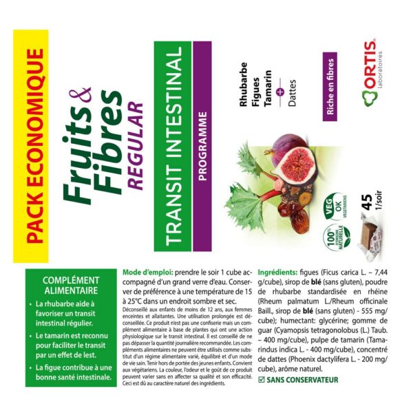 Version 1.0.0 Cubos masticables Ortis frutas y fibras beneficios digestivos
