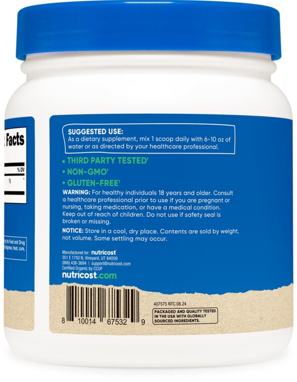 Cuchara medida polvo espirulina Nutricost 1 gramo