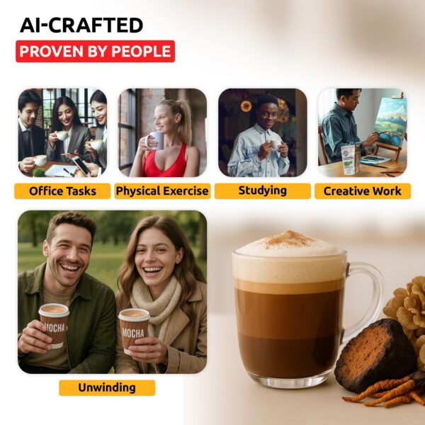 Cuchara con mezcla mocha OldSoul superfood saludable