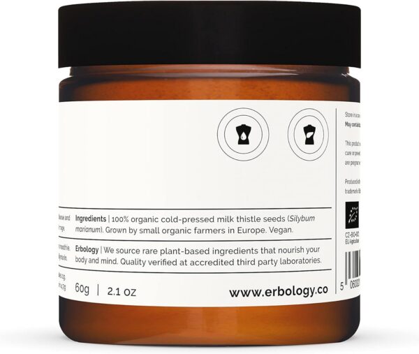 Cuchara con polvo orgánico cardo mariano Erbology