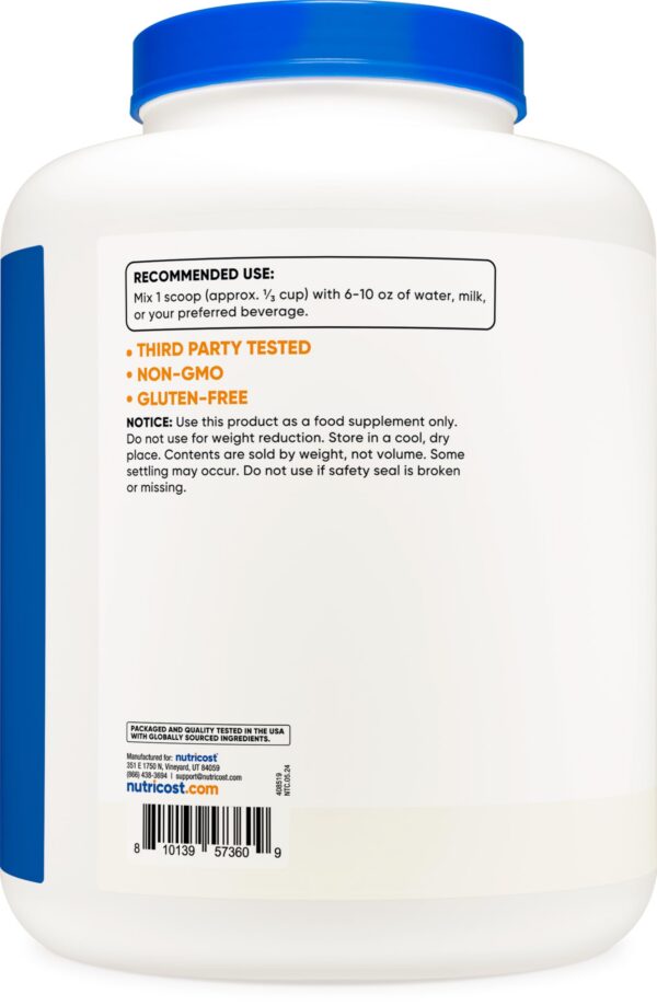 Cuchara con proteína de suero Nutricost sin sabor