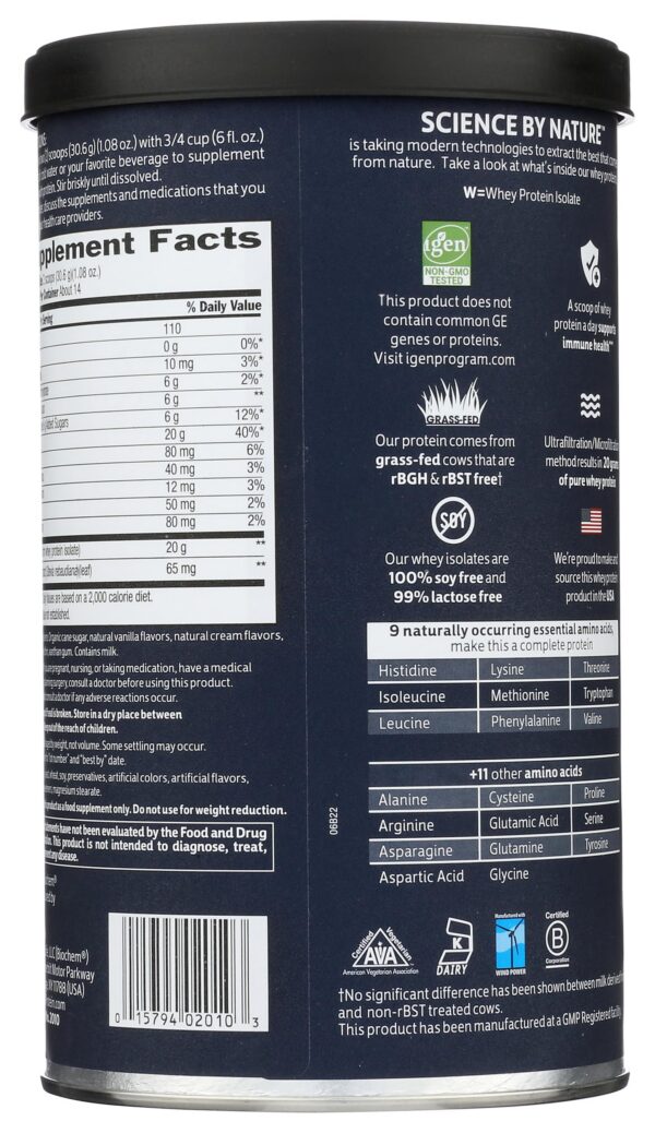 Cucharada Biochem proteína whey aislada vainilla