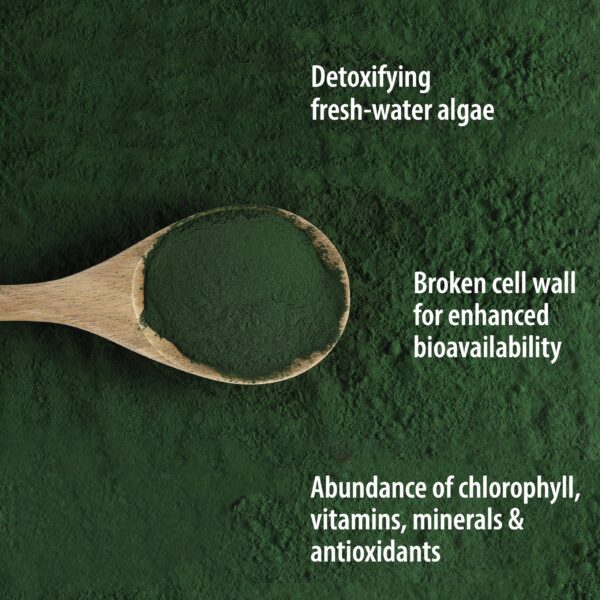 Version 1.0.0 Cucharada polvo chlorella orgánico 30 porciones vegano