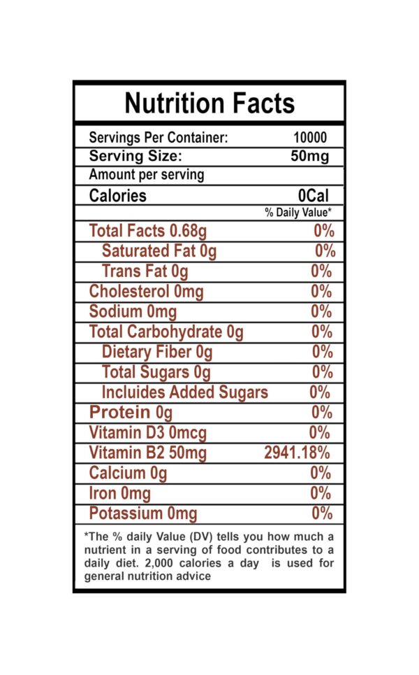 Cucharada de polvo Vitamina B2 KJC Nutra