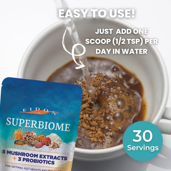 Version 1.0.0 Cucharadita con polvo probióticos hongos SuperBiome de Eidon