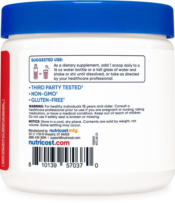 Cucharilla para medida polvo energético Nutricost Fruit Punch