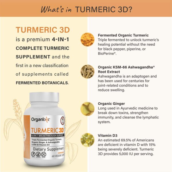 cuidado conjunto y muscular con cápsulas cúrcuma Organixx