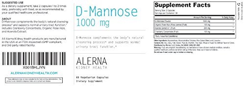 Cuidado natural para tracto urinario Alerna D-Mannosa