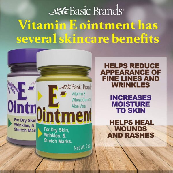 Cuidado piel con pomada Basic Organics vitamina e aloe vera