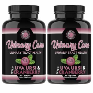 Cuidado urinario mujeres, arándano, uva ursi en cápsulas.