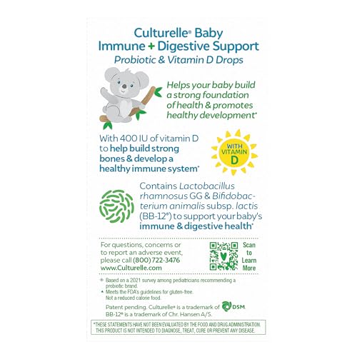 Etiqueta lateral de Culturelle Baby Probiotic Drops 9ml