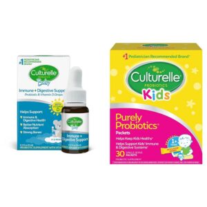 Version 1.0.0 Culturelle Baby probióticos etiqueta botella