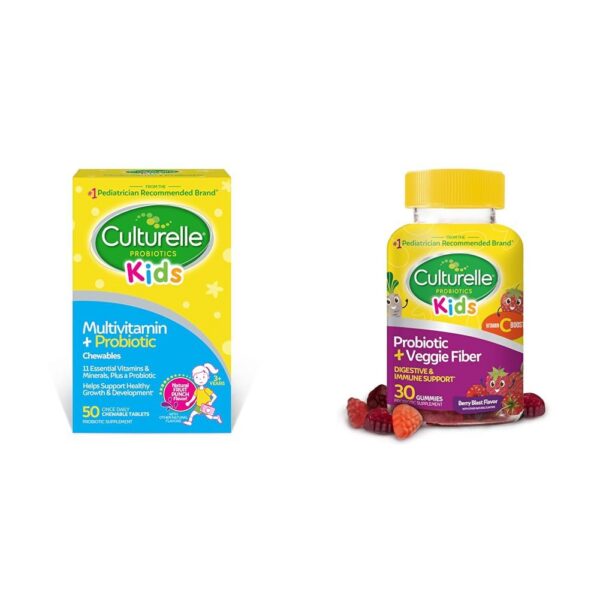 Caja de Culturelle Kids Complete con frasco de 50 tabletas