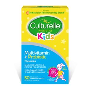 Etiqueta lateral del paquete Culturelle Kids Complete Multivitamin + Probiotic