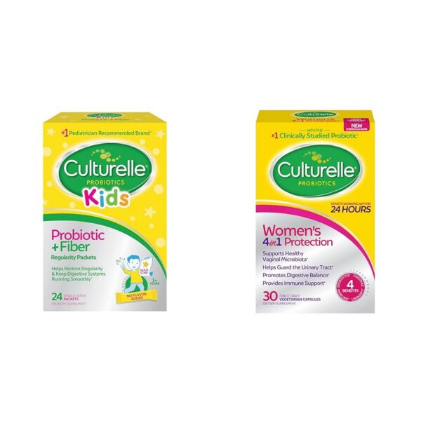 Culturelle Kids probiótico y fibra paquete para salud digestiva