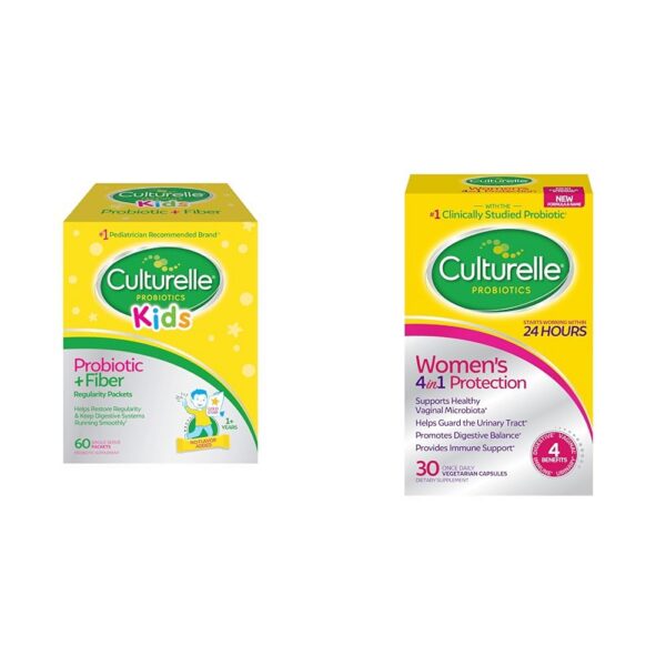 Culturelle Kids probiótico y fibras sobre para salud digestiva niños