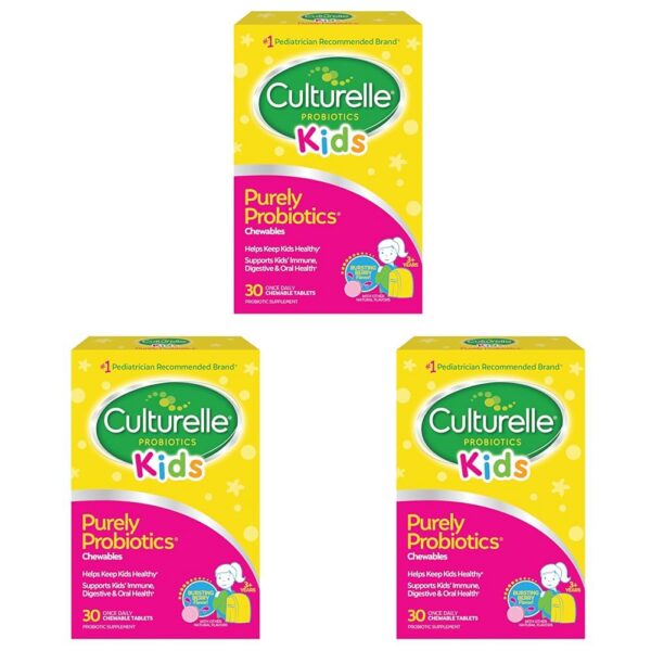 Culturelle Kids probiótico masticable niños 30 tabletas caja