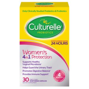 Culturelle probióticos 4 en 1 para mujeres caja frontal 30 cápsulas