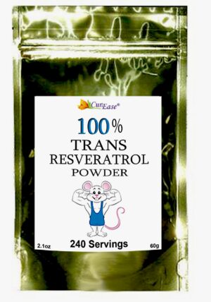 Polvo de trans-resveratrol CurEase en frasco