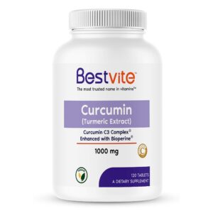 Version 1.0.0 Botella de suplemento de cúrcuma 1000mg con curcumina C3 y bioperina