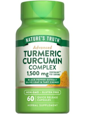 Cúrcuma curcumina 1500 mg Nature's Truth suplemento 60 cápsulas