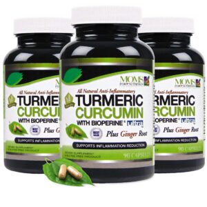 Cúrcuma Curcumina con pimienta negra 1650mg Moms For Nutrition