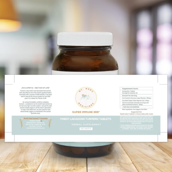 cúrcuma natural alta curcumina Mt Meru medicines tableta