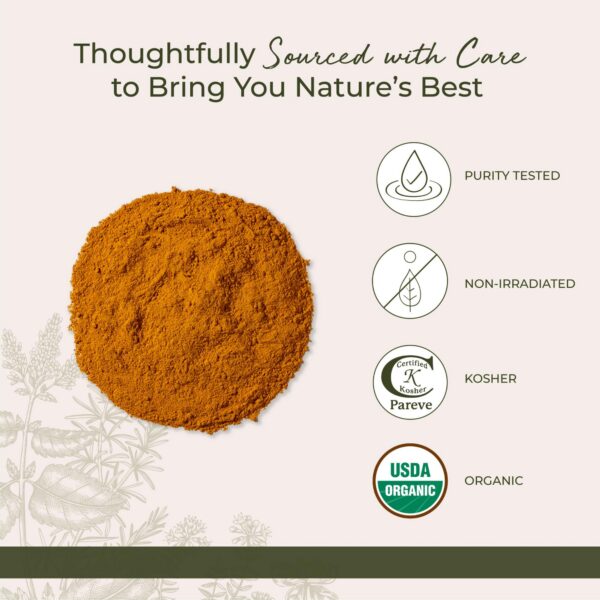 Cúrcuma natural molida certificada kosher Starwest