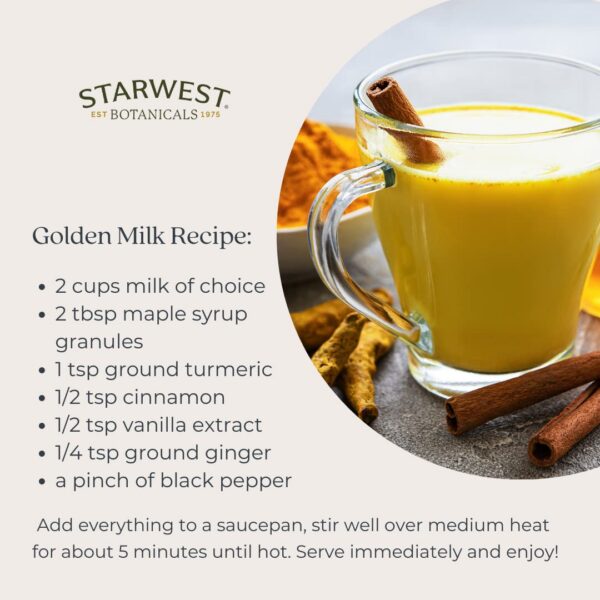 Cúrcuma en polvo para cocina y té saludable orgánico