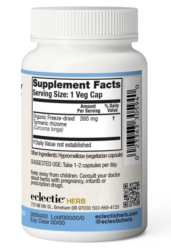 Cúrcuma vegetal liofilizada Eclectic Institute cultivo sostenible