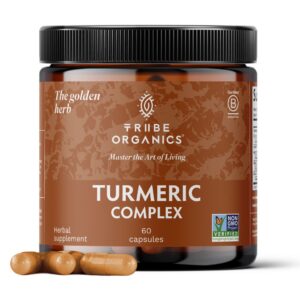 Curcumina C3 Complejo TRIBE ORGANICS caja y botella