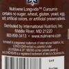 Cápsulas suplemento de curcumina Longvida Nutrivene