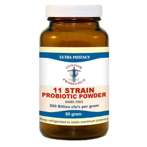 Custom Probiotics polvo 11 cepas 50 gramos frasco