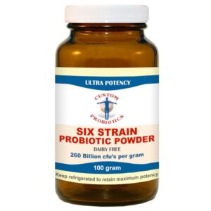 Custom Probiotics polvo probiótico seis cepas 100 gramos