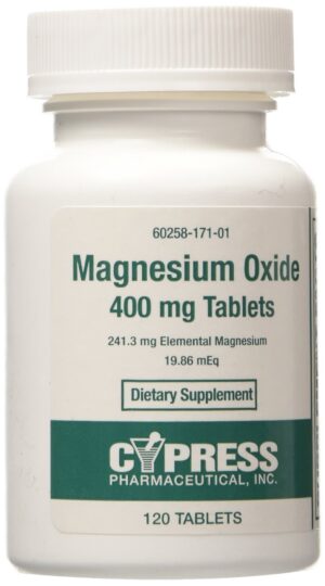 Version 1.0.0 Frente del envase Cypress Magnesium Oxide 400 mg