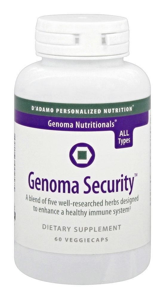 D'Adamo Genoma Security suplemento herbal 60 cápsulas