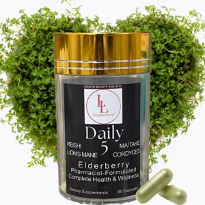 Daily 5 suplemento complejo de hongos antioxidantes 60 cápsulas