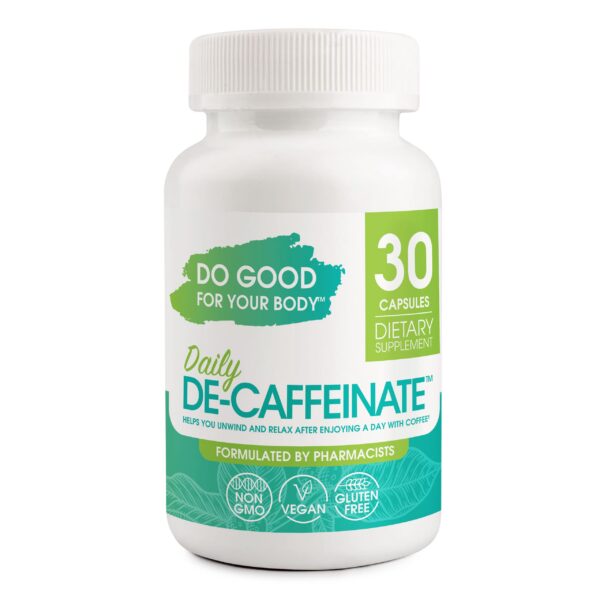 Version 1.0.0 Daily De-Caffeinate suplemento natural para dormir 30 cápsulas