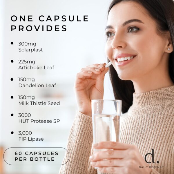 Version 1.0.0 Frasco Daily Defense y etiqueta