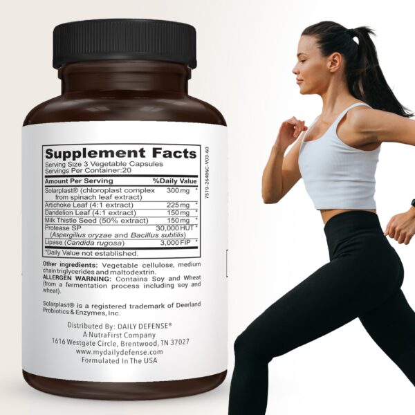 Etiqueta Daily Defense con alcachofa