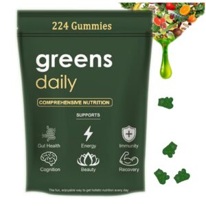 Daily Gummies super greens gomitas paquete frontal