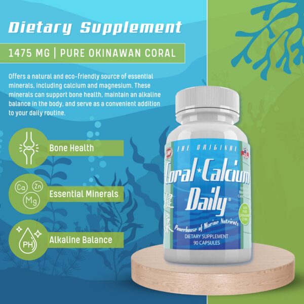 Etiqueta Daily Health Coral Calcium Okinawa
